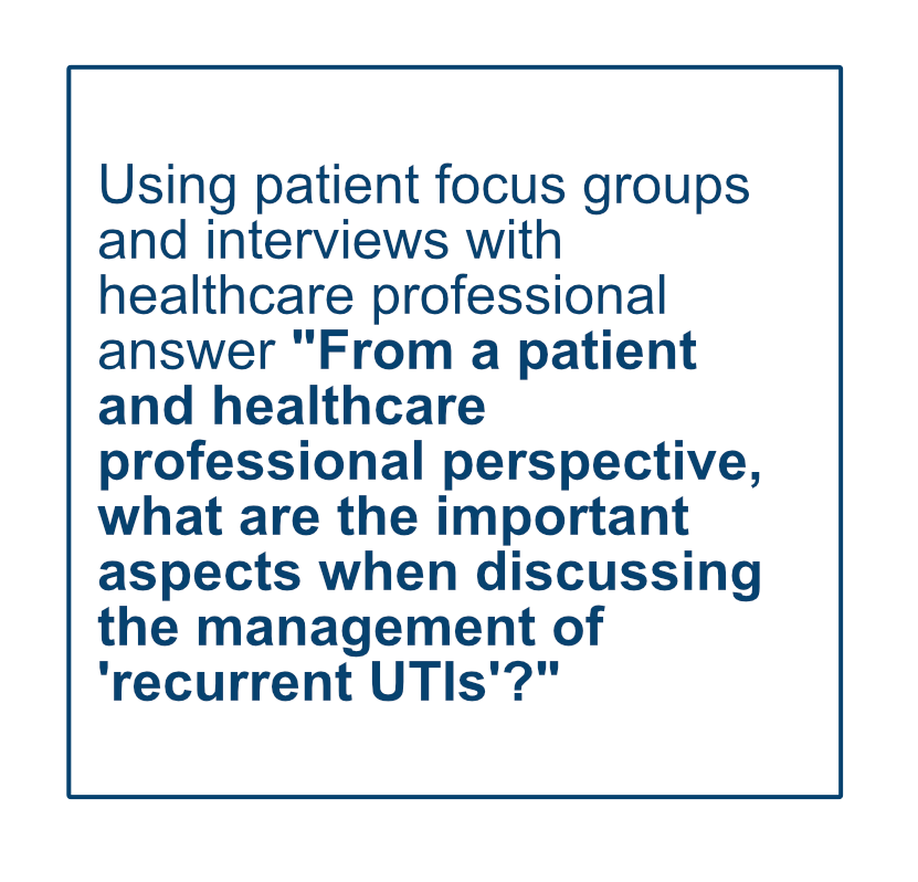 Using patient focus groups and interviews with healthcare professional answer 