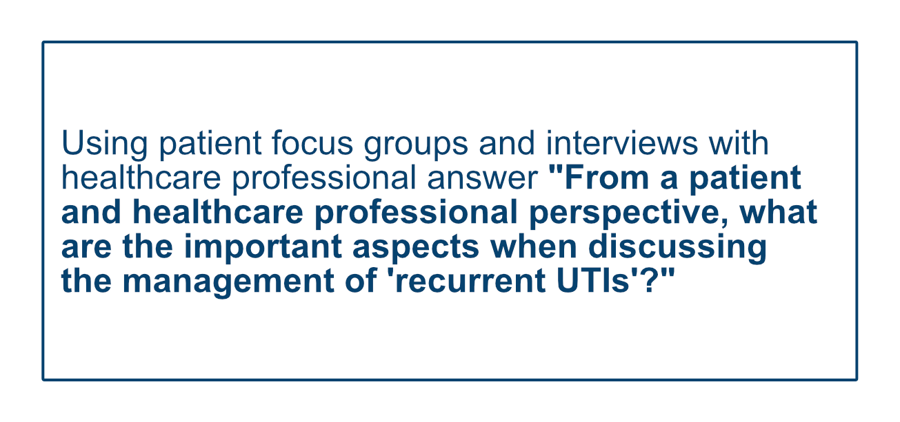 Using patient focus groups and interviews with healthcare professional answer 